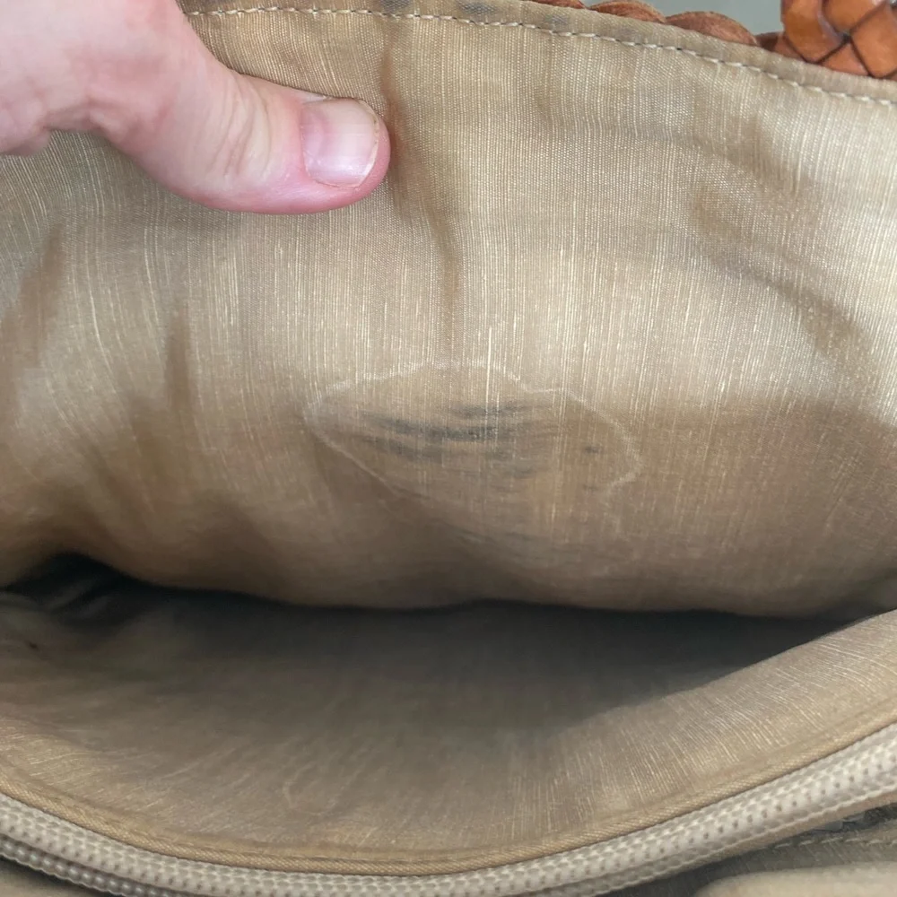 Falor le Borse Leather Woven Tote Bag Purse - Picture 16 of 16